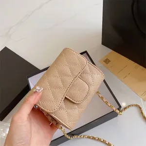 Designer Nieuwe Stijl Portemonnee Dames Keten Schoudertas Mode Mini Portemonnee Cross Body Flip Envelop Tassen Klassieke Luxe Vrouwen Cha319e