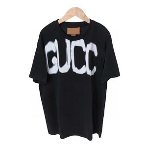 Designer New Women T-shirt Quality High Edition Summer Korean Grande LETTRE COUPLE T-shirt à manches sportives détendue