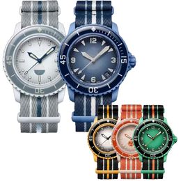 Designer Ocean horloge vijftig mannen vadems Horloges Biokeramisch Automatisch Mechanisch uurwerk nylon vijf oceanen horloges 42Ok #
