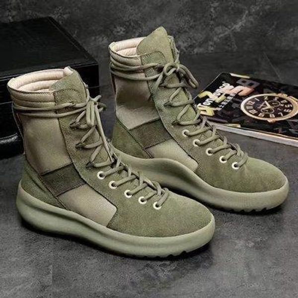 Diseñador-de Dios Top Zapatillas militares Hight Army Boots Hombres y mujeres Zapatos de moda Martin Boots 38-45 y0