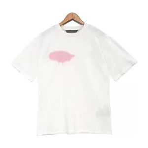 Diseñador de la marca de camisetas de lujo Palms Angels Angel T Shirt PA Carta de spray Spray Tide Tide Men and Women Pure Cotton City Toe Tops Z3