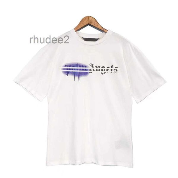 Diseñador de camiseta de lujo Marca Palms Angels Angel camiseta Pa Ropa Spray Carta Manga corta Primavera Verano Marea Hombres y mujeres Camiseta Nuevas llegadas en Ss Dtjz KHIA