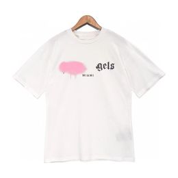 Ontwerper van luxe t-shirt merk T-shirt heren/dames t-shirt met spray-geprinte letters, stijlvol en comfortabel voor lente/zomer