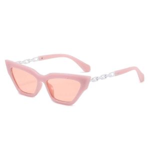 Lunettes de soleil Designer OFF W Super haute qualité 2021 nouvelle marque tendance de lunettes de soleil Cat's Eye de la même chaîne de cuisson de peinture Boîte pour femme avec logo