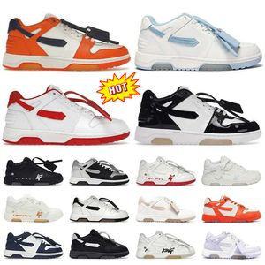 Designer Offes Witte Schoenen Heren Dames Topkwaliteit Casual Schoenen Out of Office Sneakers Lage tops Zwart Wit Roze Leer Lichtblauw Lakleer Trainers Lopers Sneaker 8V4D