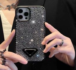 Officiële Bling Imitation Crystal ingelegde telefoonhoesjes voor iPhone 14 13 12 11 Pro Max Case X XS MAX XR 8 7 Plus met cadeau 8753771