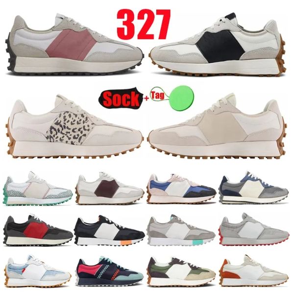 Designer OG Athletic 327 Chaussures de course Femmes Hommes Leopard Print Designer Baskets Bleu Mode Hommes Femmes Skateboard Noir Blanc Kaki Sel de Mer Chaussures Casual tn