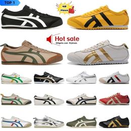Designer Onitsukass Sneakers Tiger Running Shoes 66 Casual schoenen Dameshoens Zwart Witblauw Geel Geel Beige Red Low Latex Combinatie Insole Trainers Sport
