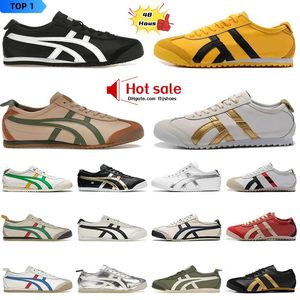 Designer Onitsukass Sneakers Tiger Running Shoes Mexico 66 Casual schoenen Dameshoens Zwart Witblauw geel beige rood lage latex combinatie Insole Trainers Sport