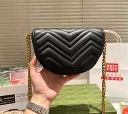 Bolsos de diseñador Ophidia Marmont Bolso de moda para mujer Banquete de mujer de alta calidad Vestido de noche de cuero Bolso de hombro Bolso de lujo Carteras de niña 20 cm