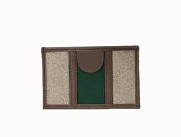 Designer Ophidia Card Holders Luxe Men Women Canvas Wallet Fashion Marmont Short Turn Hoogwaardige Double Letter Mark Mini Card Case Bags 617C