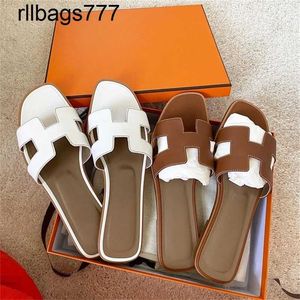 Designer Oran Fashion Original Sands Sandals X-Class Version Famille Femme 2024 Summer Pure Flip Flip Flip Real Cuir Wear