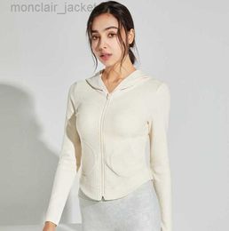 Designer Original Standard Yoga Suit Printemps et Automne Sports Jacket Women's Running Hooded Quick-drying Clothes Body