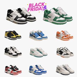 Diseñador fuera de la oficina Tops bajos Zapatos casuales Entrenadores Marca OOO Hombres Mujeres Negro Blanco Azul Naranja Desgastado Offs Plataforma de cuero Tenis de lujo Zapatillas de deporte