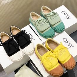 Ontwerper Outdoor Casual schoenen Sneaker Loeve Mirror Nylon Canvas Walk Women Low Flat Tennis Shoe Black Fashion Unkle Run Loafer Borduurwerk Basketball Girl Box