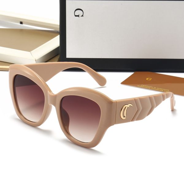 Designer des lunettes de soleil ovales marques rétro en forme de «chat» de lunettes de soleil pourdies Luxury UV Protection plage de la plage unisexe