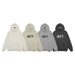 Heren Hoodie Designer Hoodie Black Hoodie Oversized Hoodie Gray Hoodie 1977 Hoogwaardige katoenen losse koppels Tops Fashion Luxury Designer Clothing ESS Hoodies