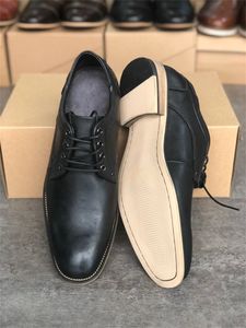 Designer Oxford Chaussures Top Qualité Noir Veau Derby Robe Chaussure De Mariage Formel Talon Bas À Lacets Bureau D'affaires Formateurs Taille 39-47 007