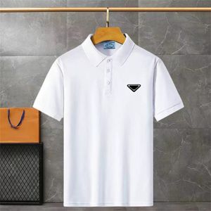 Designer P-RA Mens Tshirt Summer Polos Tops à manches courtes Luxurys Lettre Coton T-shirt Lâche Manches Vêtements Marque Vêtements Taille S-5XL Haute Qualité