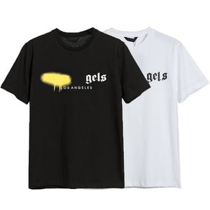 Designer PA T-shirt Marque Vêtements Chemises Spray Coeur Lettre Coton À Manches Courtes Printemps Eté Marée Hommes Femmes Tees