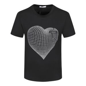 Designer Pa T-shirt Clothing Shirts Shirts Spray Heart Letter Coton Coton Colaire Spring Summer Tide Mens Womens Tees M-3xl 3