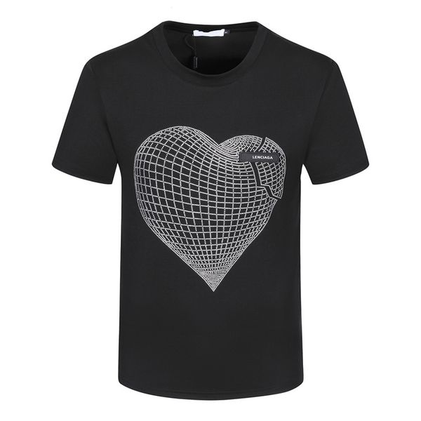 Diseñador PA T COQUETA Ropa de marca Camisas Spray Corazón Cotton Cotton Spring Spring Summer Tide Mens Tees M-3xl 3