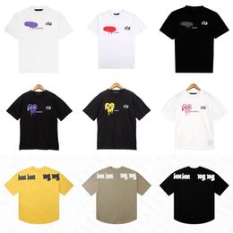 Designer Pa T -shirt Luxury Brand Kleding Shirts T -shirt Spray Hart Top Kwaliteit Spring Zomerbrief Katoen Korte Mouw Tijden Heren Dames