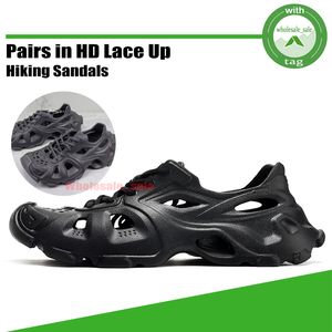 Designer Paren Luxe Slippers HD Lace up Sneaker Sandalen Mould Pool Slides Golw In The Dark Heren Dames Slipper Rubberen glijbaan Strandsandaal Driedubbele wandelschoenen Trainer