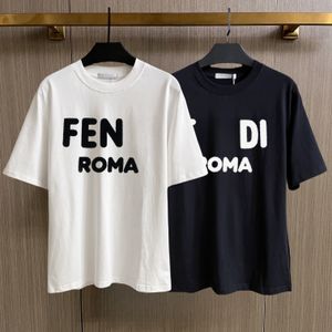 Designer T-shirt Luxury Brand Clothing Tags Letters Fashion Coton Pure Coton Colaire Spring Summer Tide Mens Womens Tees Shirts S-2XL 001