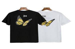 Designer Palms Mens T-Shirts Women039 ange Tshirt Back Butterfly Coton Coton Round Coule Labré Casual Sleep T7688875