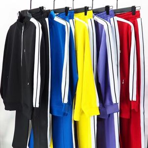 Diseñador Palms Trajes para hombre Cremallera Chaquetas sueltas y pantalones deportivos Conjuntos PA Angel Mujeres Bordado Correr Ropa deportiva Ocio Pista Sudaderas Traje Sudadera con capucha