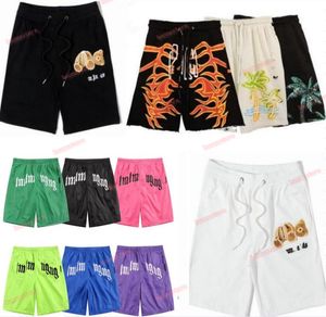 Designer Palms Palmangel Hommes Shorts Hommes Femmes Designer Pantalon court Lettre Impression Bande Sangle Casual Cinq Points Angle Vêtements Été Plage Vêtements Bleu Geen