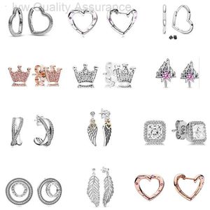 Boucles d'oreilles de créateur Pandoras Boucles d'oreilles boucles d'oreilles en argent densément incrustées de diamants aiment les gouttelettes d'eau rose boucles d'oreilles en or aiment les grosses boucles d'oreilles