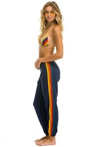 Pantalon de créateur Pantalon Men's Gant's Stripe Rainbow Primbow Graphic Pantalon Femme Nation Sports Casual Elastic Sport Fitness Pantal