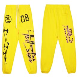 Pantalon de créateur Tech Fleece Pantalon de survêtement Hellstar Pantalon pour homme Jaune, noir, vert Street hip hop vêtements de sport décontractés pour hommes et femmes