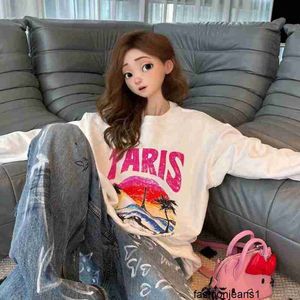 Designer Paris High Edition B Home Sunset Tower Sweat à capuche imprimé Back B Trendy Graffiti Bat Letter T-shirt6OV9