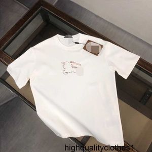 Designer Paris Home T-shirt à manches courtes pour hommes pur coton marque de mode américaine haut mince glace soie T-shirt à manches courtes 1BGZ