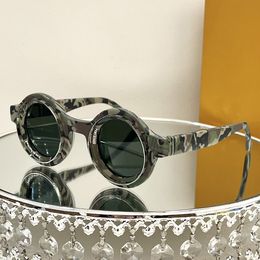 Designer Paris Men Fashion Week Super Vision Round Sunglasses Trendy Mens Round Acetaat Frame Zonnebril 2024