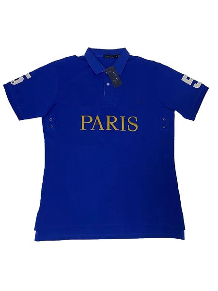 Designer Paris Men's Polos Shirt Short à manches courtes Broderie Summer Nouvelle mode décontractée haut de gamme 100% coton S-5XL