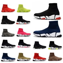 Designer Paris Sock Chaussures Hommes Femmes Original Casual Slip-On Noir Blanc Rouge Vert Runner Trainer Sport Baskets Top Bottes Chaussure De Marche