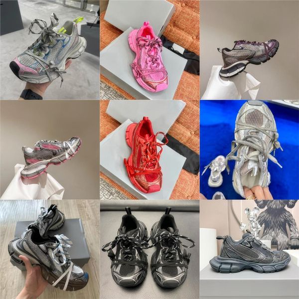 Diseñador Paris zapatos deportivos zapatos para correr zapatos de baloncesto zapatos de marca para hombres zapatos casuales para mujeres zapatos de suela gruesa zapatos de malla 3xl caja de cordones para papá