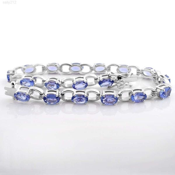 Designer Party Wear Handmade Light Weight Véritable Tanzanite Gemstone 925 Bracelets en argent sterling pour les dames