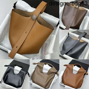 Ontwerper Paseo Luxe Schouderriem Stijl Bruin Zwart Grote Capaciteit Glanzend Leren bucket bag Spanje knijptassen Handtassen Dames Tote