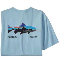 Designer Patagonie T-shirt Mens Shirt Designer T-shirts Graphic Tee Mens Tshirts Cotton Blue Black Whirt Outdoor Soyez sur pied Climb A Mountain S M L XL 2XL 3XL 69