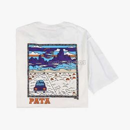 Designer Patagonie T-shirt Mens Mens Designer T-shirts Graphic Tee Mens Tshirts Cotton Bleu noir