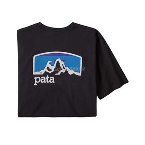 Designer Patagonie T-shirt Mens Shirt Designer T-shirts Graphic Tee Mens Tshirts Cotton Blue Black Whirt Outdoor Soyez sur pied Climb A Mountain S M L XL 2XL 3XL 89