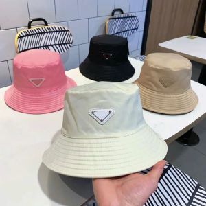 Designer PD Bucket Hats Metal Logo Clássico Chapéu de Luxo Pára-sol Buckets Hat Atacado