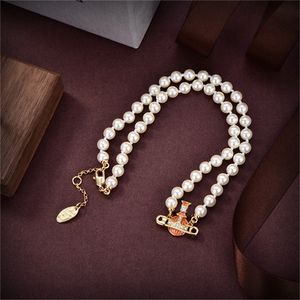 Designer Pearl Chokers for Women Luxury Vivine Pendant Colliers Pendants Pendants Retro Jewelry Fashion Accessoires Westwood 546575