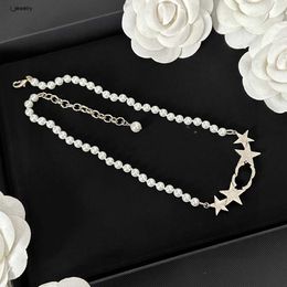 Designer parelketting voor dames mode-sieraden Hot Diamond vijfpunts ster hanger kralen kettingen inclusief merkdoos paar cadeau