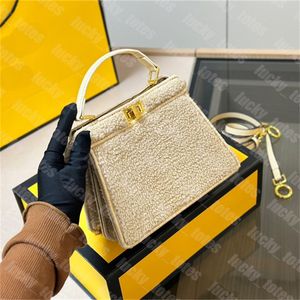 Designer Peekabo Sac fourre-tout Femmes Cachemire Sac à bandoulière Shearling Sac à main Lettre imprimée Shopper Totes Sacs Lettre Haute Capacité Sacs à bandoulière 3color